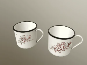 set of mugs 3D Model