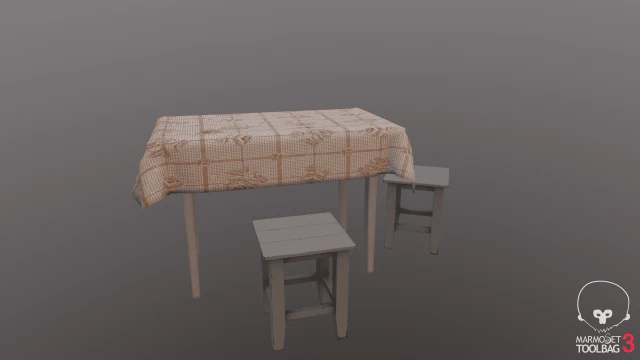 Tisch und Stuhl 3D Modell .c4d .max .obj .3ds .fbx .stl .blend 