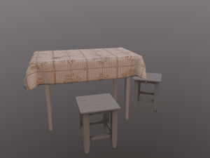 table and chair 3D Модель
