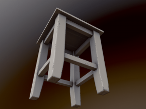 table and chair Model 3D