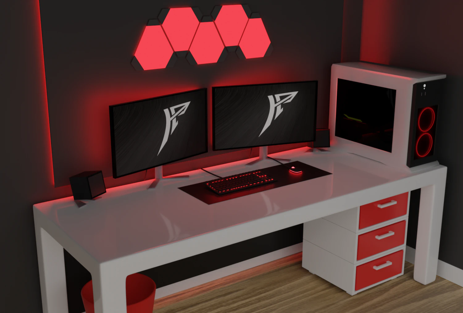 gaming station - blend obj fbx 3D Model .c4d .max .obj .3ds .fbx .stl .blend 