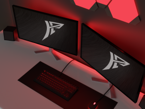 gaming station - blend obj fbx Modèle 3D