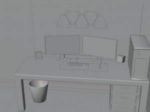 gaming station - blend obj fbx Modèle 3D