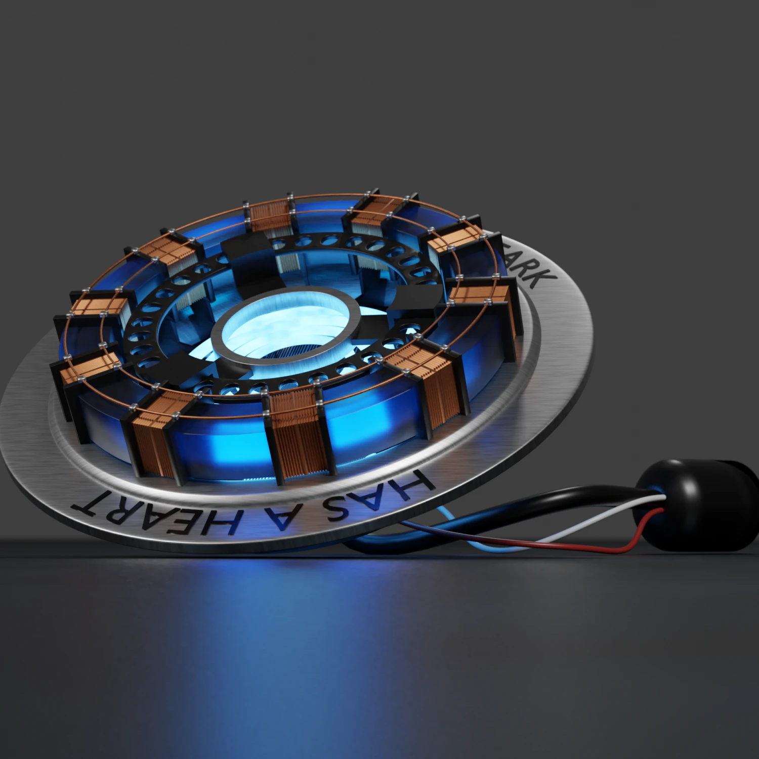 arc reactor iron man blend - obj - stl 3D Model .c4d .max .obj .3ds .fbx .stl .blend 
