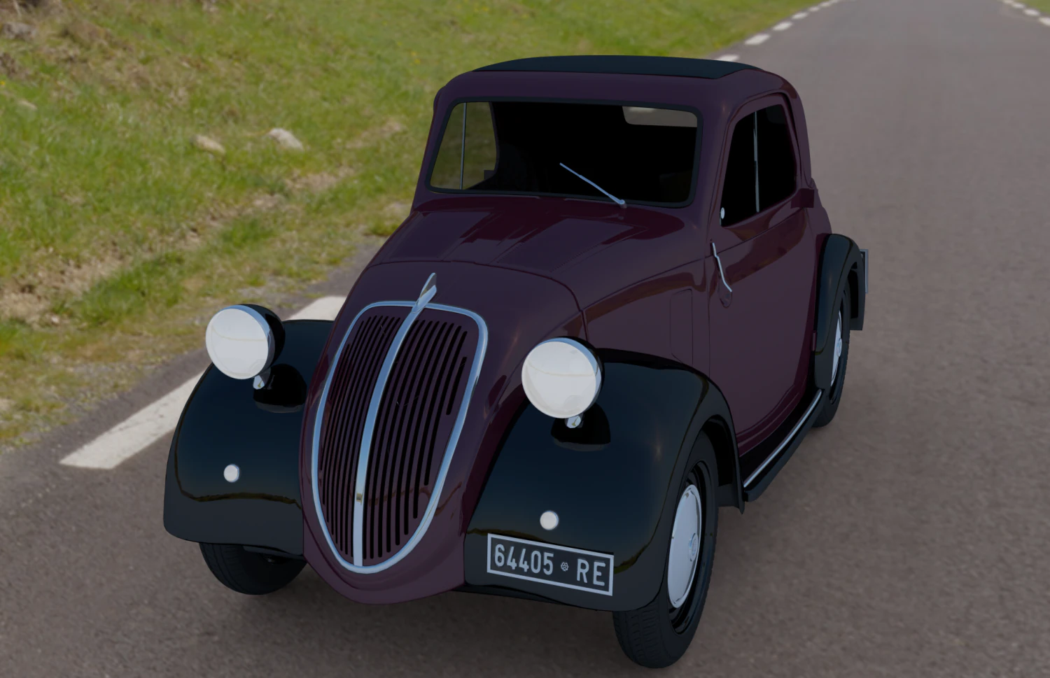 ave-fiat-topolino 3D Model .c4d .max .obj .3ds .fbx .stl .blend