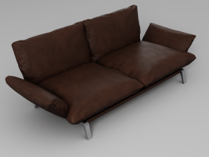 couch leather 3D-Modell
