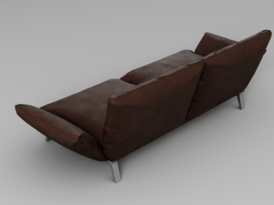couch leather 3D 模型