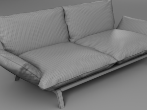 couch leather 3D 模型