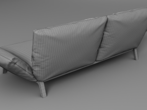 couch leather 3D 模型