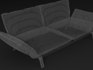 couch leather 3D 模型