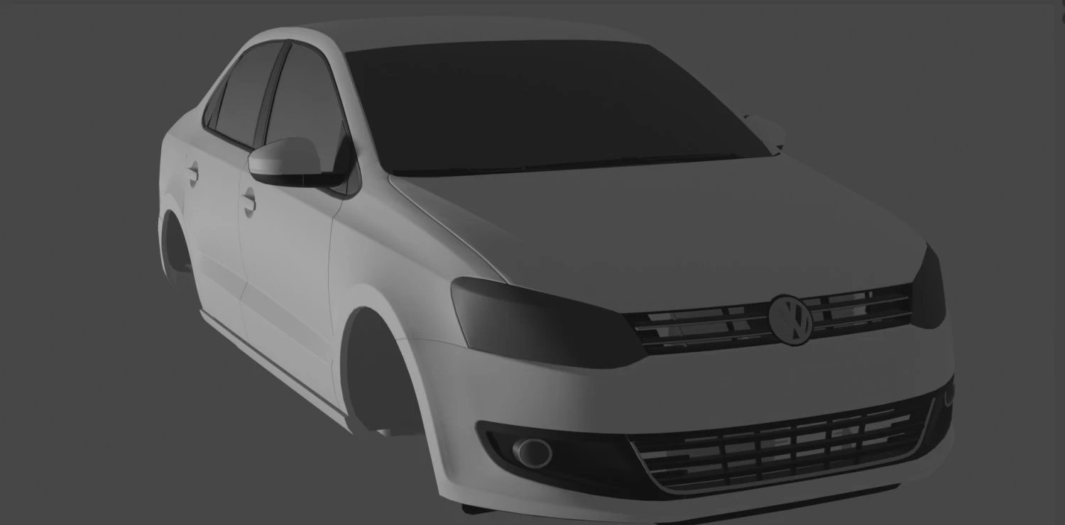 polo sedan 2016 3D Model .c4d .max .obj .3ds .fbx .stl .blend