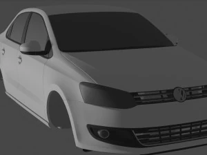 polo sedan 2016 3D Model