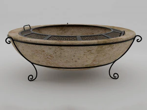 屋外暖炉 3Dモデル