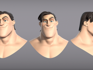 cartoon male character curtis base mesh 3D Model