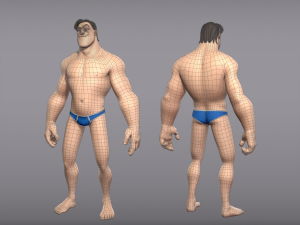 cartoon male character curtis base mesh 3D Model