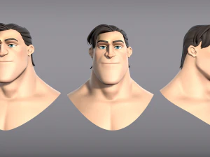 cartoon male character curtis base mesh 3D Model
