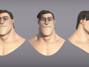 cartoon male character curtis base mesh 3D Model