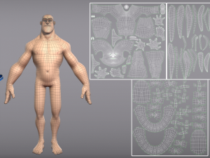 cartoon male character curtis base mesh 3D Model