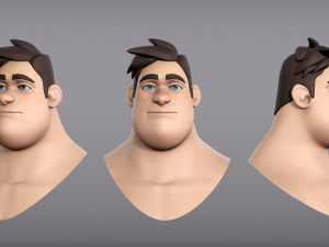 cartoon male character harold base mesh 3D Модель