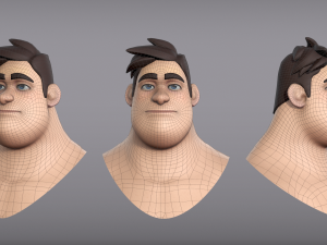 cartoon male character harold base mesh 3D Модель