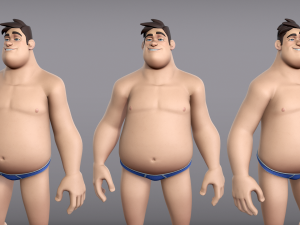 cartoon male character harold base mesh 3D Модель
