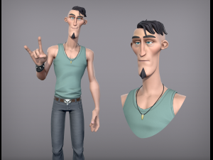 cartoon male character lukas 3D 모델