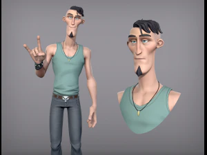 cartoon male character lukas 3D Model