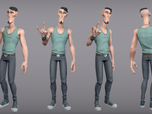 cartoon male character lukas 3D Модель