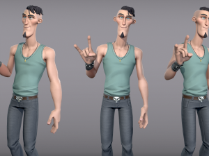 cartoon male character lukas 3D Модель