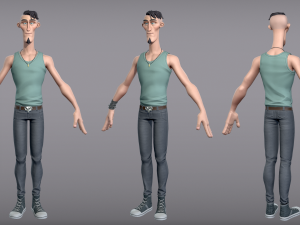 cartoon male character lukas 3D Модель