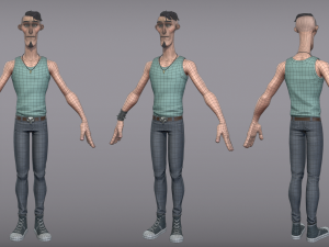 cartoon male character lukas 3D Модель
