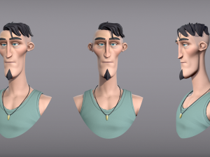 cartoon male character lukas 3D Модель