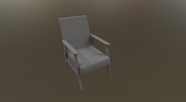 armchair Model 3D .c4d .max .obj .3ds .fbx .stl .blend