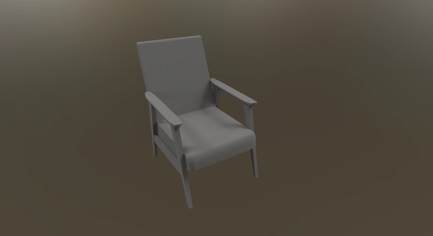 armchair 3D Model .c4d .max .obj .3ds .fbx .stl .blend 