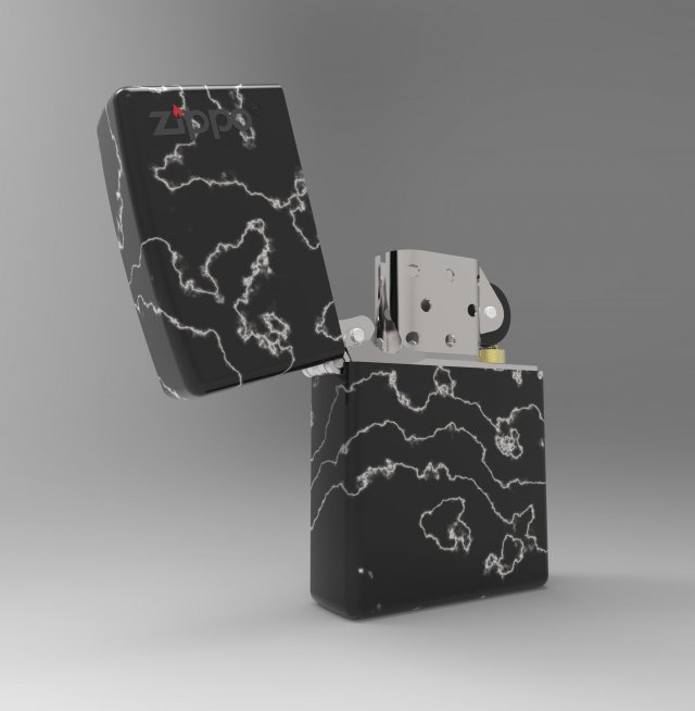 Zippo lighter 3D मॉडल .c4d .max .obj .3ds .fbx .stl .blend