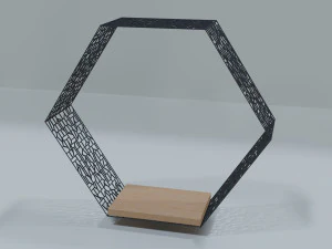 estante de dise&ntilde;o moderno Modelo 3D