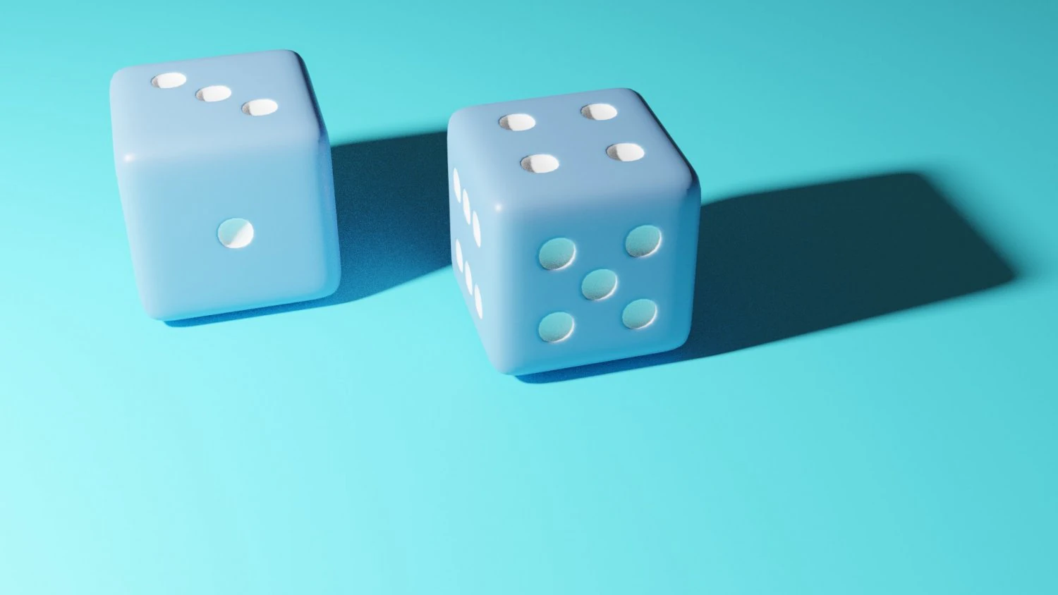 two dices 3D Model .c4d .max .obj .3ds .fbx .stl .blend