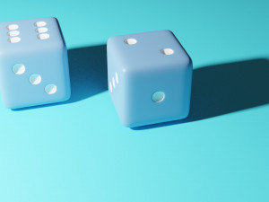 two dices 3D-Modell