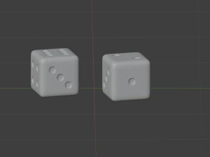 two dices 3D Model