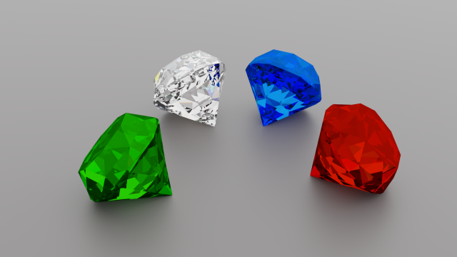 gemstones 3D Модель .c4d .max .obj .3ds .fbx .stl .blend 