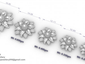 Sunflower Locket set 3D Print Model