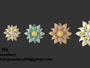 Sunflower Locket set 3D Print Model