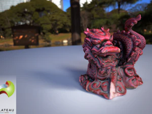 0001-02 chiński smok Model 3D