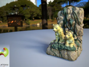 0001-04 guepardos de vid Modelo 3D