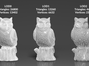 0001-05 owl light 3D मॉडल