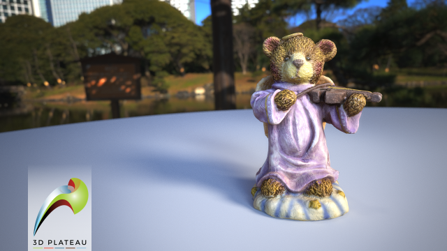 0001-06 violin bear 3Dモデル .c4d .max .obj .3ds .fbx .stl .blend 