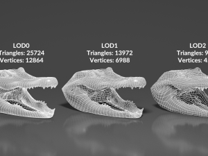 0001-07 alligator 3Dモデル
