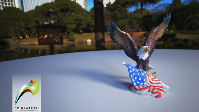 0001-10 flag eagle 3D 모델 .c4d .max .obj .3ds .fbx .stl .blend 