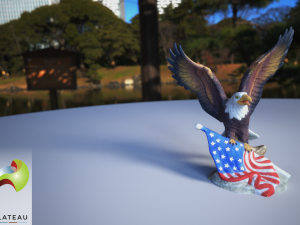 0001-10 flag eagle 3D Model