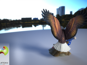 0001-10 flag eagle 3D 모델